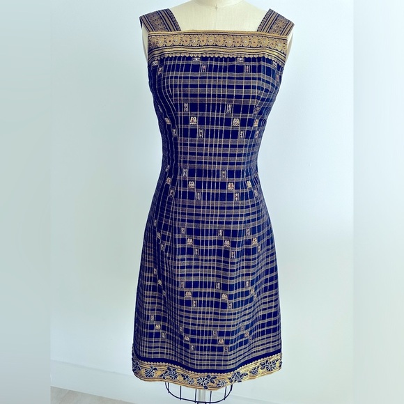 Handmade  custom design Cocktail, Evening gown dress with crystals ,Size 4 ( S ) - Picture 1 of 14